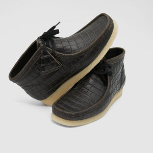 Clarks Originals Wallabee Black Crocodile Boot - DeeCee style