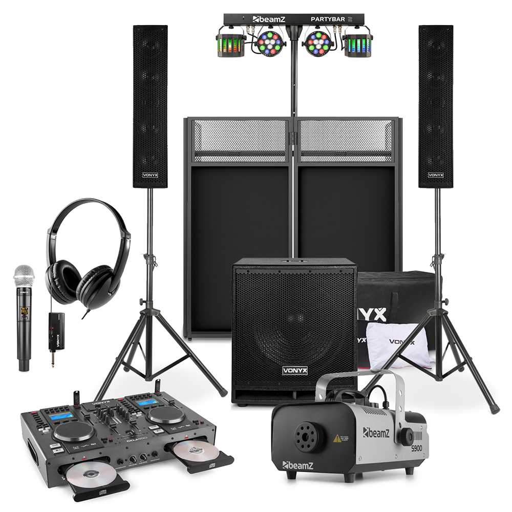 Vonyx VX880 Complete DJ Setup with CD Mixer & PartyBar12