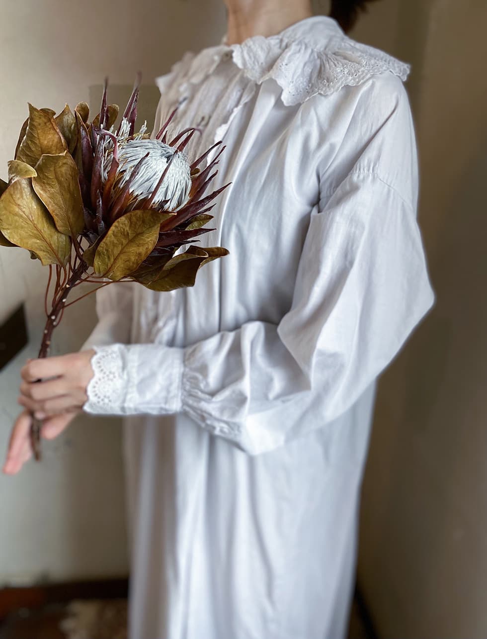 1900sフランスアンティークナイトドレス