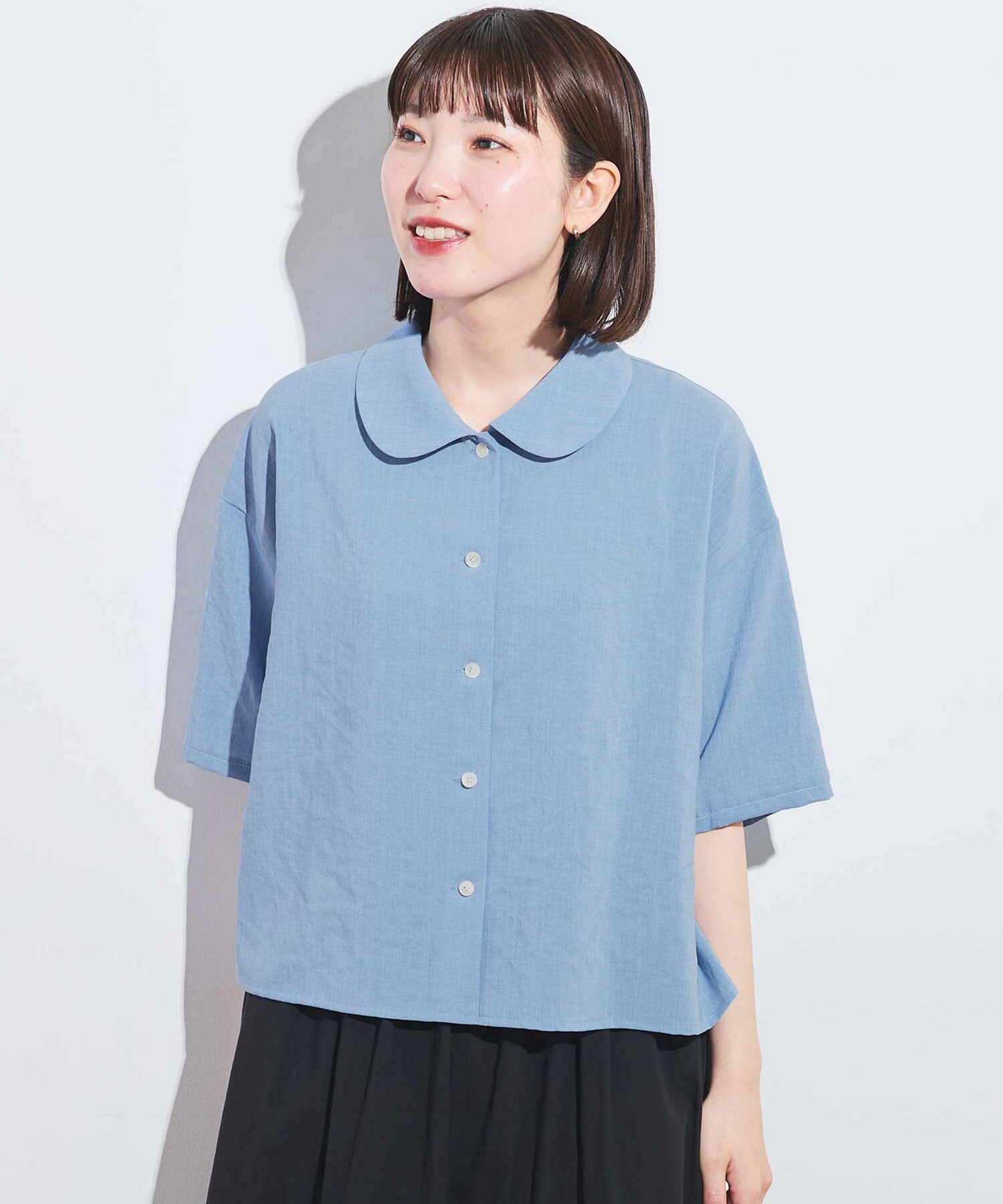AMBIDEX Store ○〇round collar shirt (F シロ): l'atelier du savon