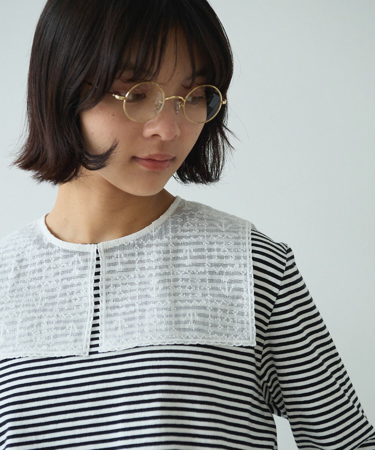 AMBIDEX Store △〇 クロスステッチ レース つけ襟(F クロ): bulle de