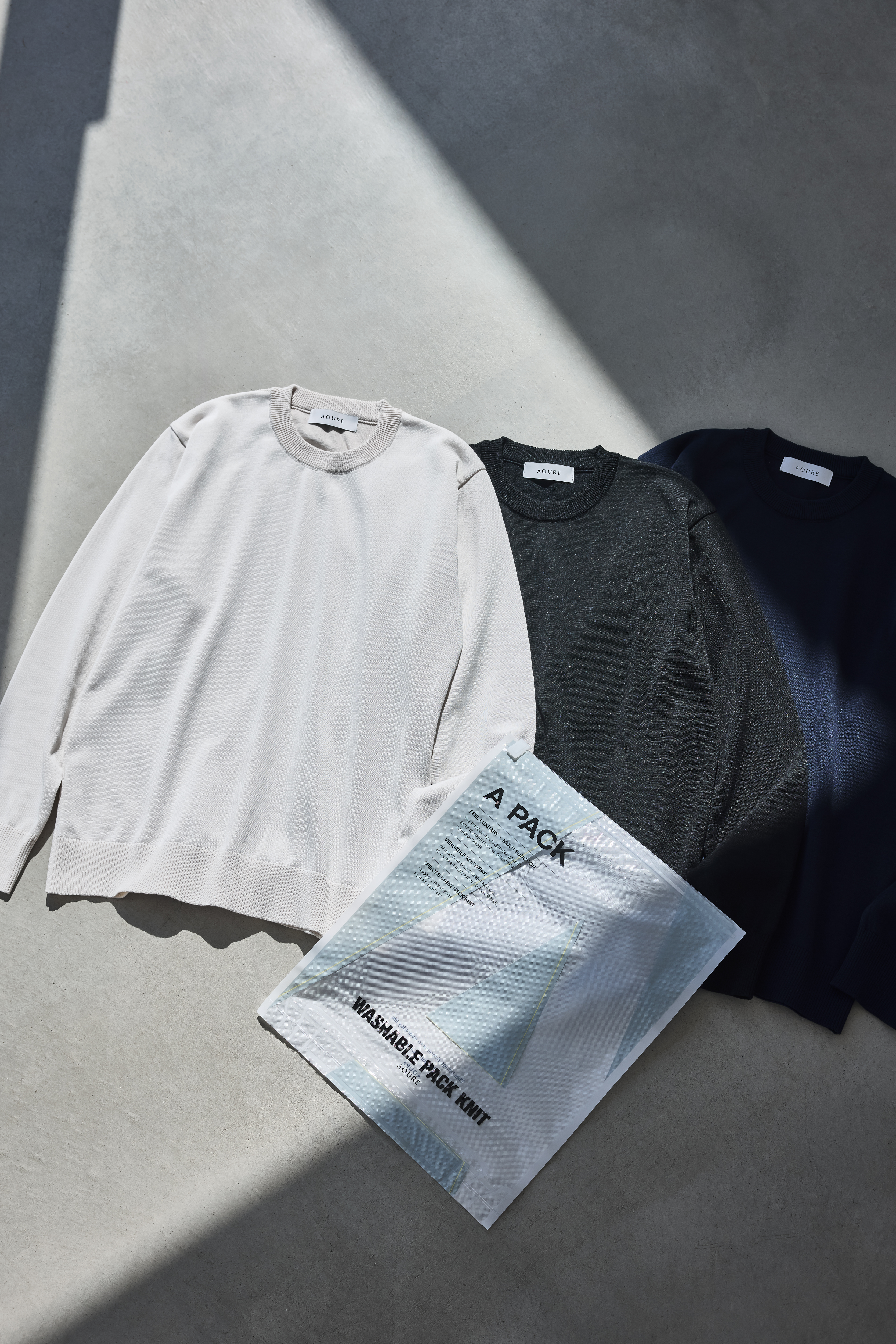 A PACK】 WASHABLE PACK KNIT (2枚組)(ニット)｜トップス｜AOURE