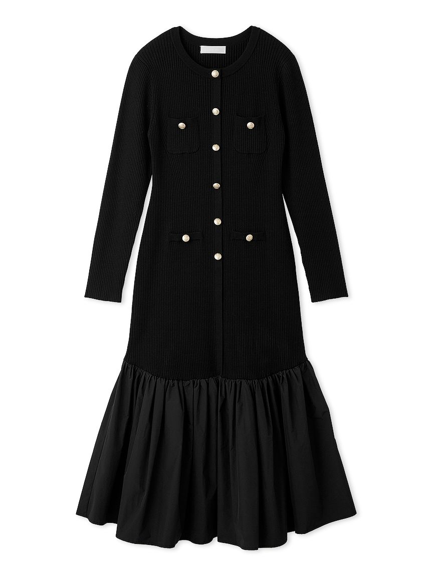 タフタドッキングマーメイドニットワンピース(デイリーワンピース