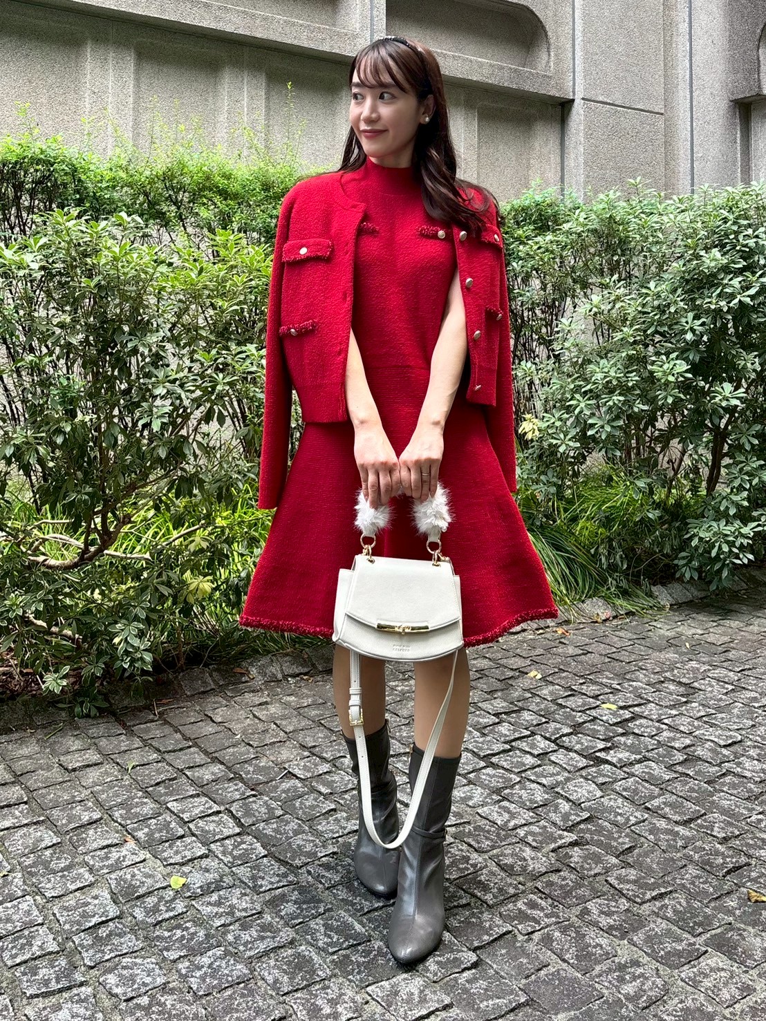 限定カラーあり】トリムミニニットワンピースセット(デイリー