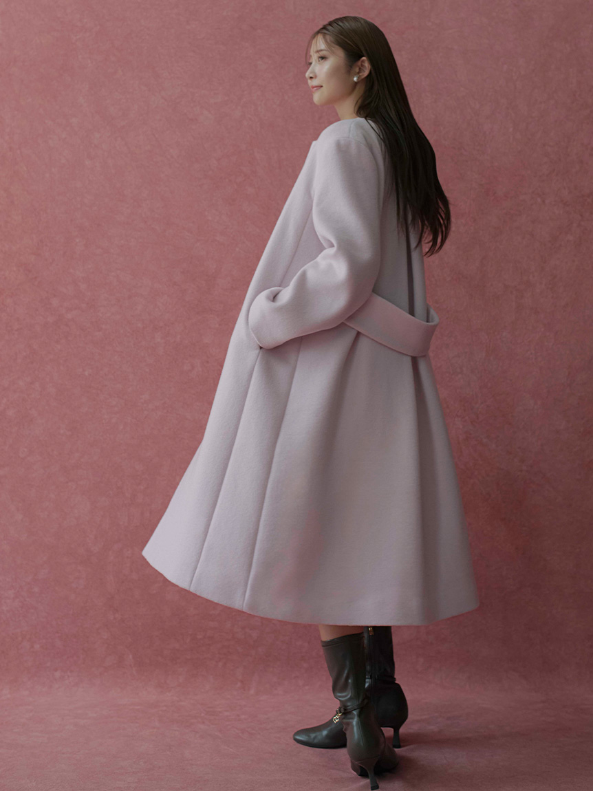 カシミヤ混ノーカラーコート(コート)｜OUTER（アウター）｜CELFORD