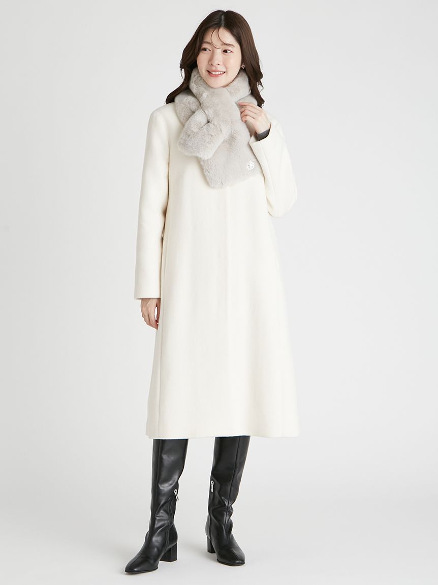 カシミヤ混ノーカラーコート(コート)｜OUTER（アウター）｜CELFORD