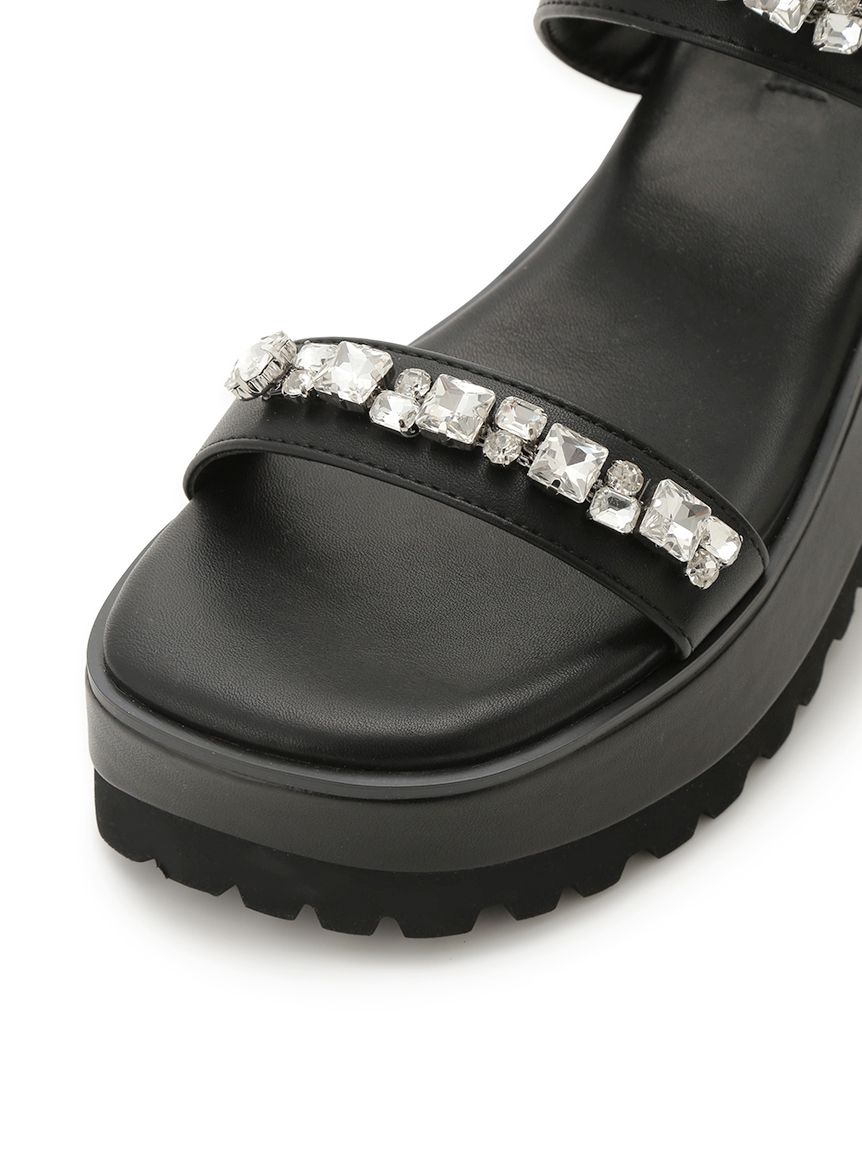 ビジュー付きボリュームサンダル(サンダル・ミュール)｜SHOES