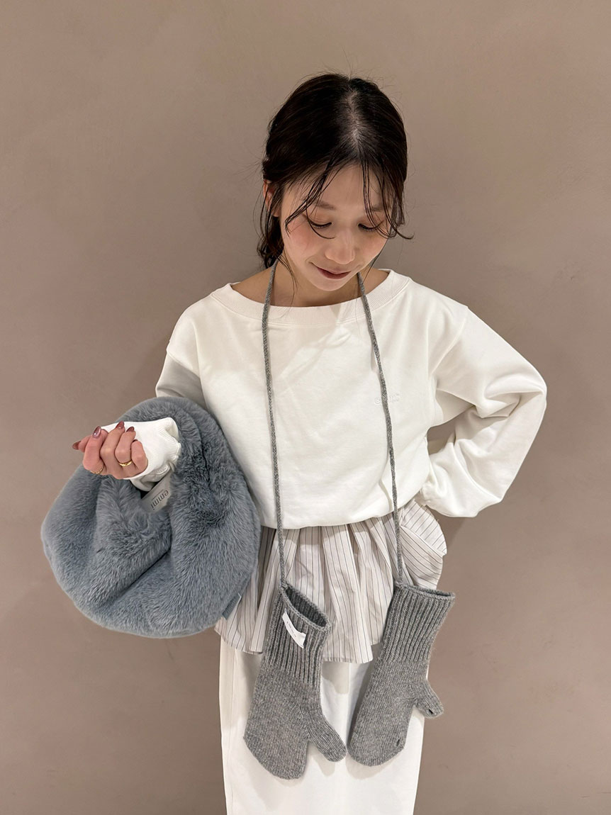 布帛ドッキング裏毛セットアップ(トップス＆ボトムセット)｜ワンピース