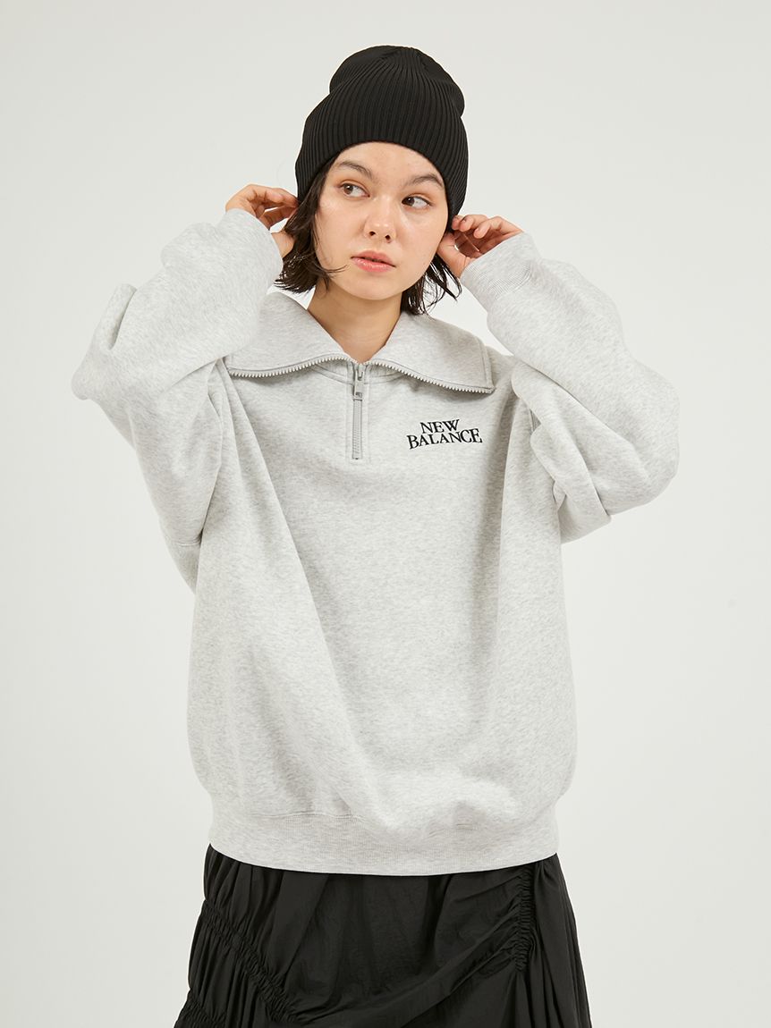 New Balance for emmi】Track side フリースハーフジップ(スウェット