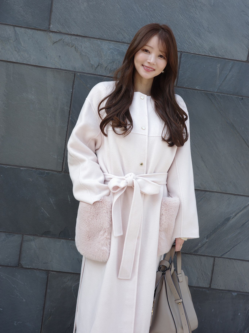 ファーポケットリバーコート(ロングコート)｜アウター｜FRAY I.D