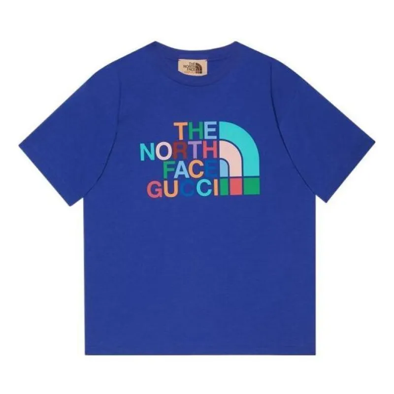 Gucci x The North Face T-shirt 'Blue Multi-Color' 616036-XJDTV