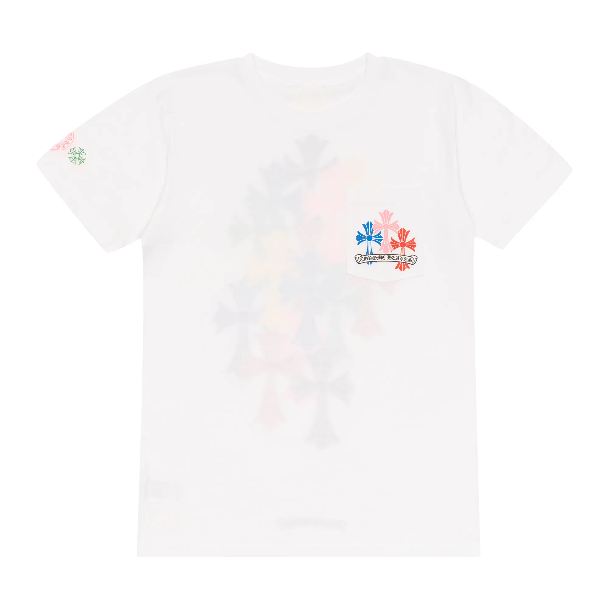 Chrome Hearts Multi Color Cross Cemetery T-Shirt White | Parallel