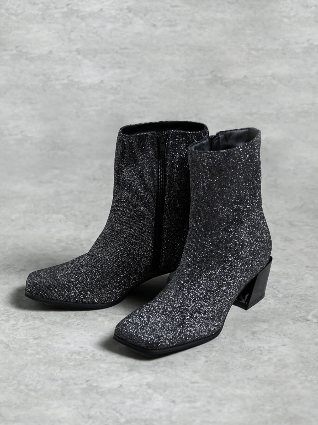 ラメニットスクエアトゥショートブーツ - nouer - RADIATE｜YAMADAYA STORE