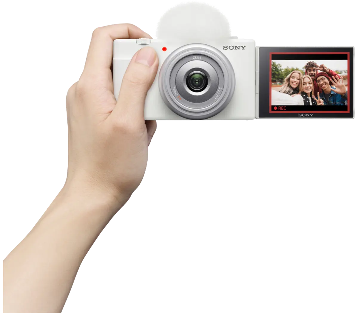 Sony ZV-1F Vlog Camera for Content Creators and Vloggers, White