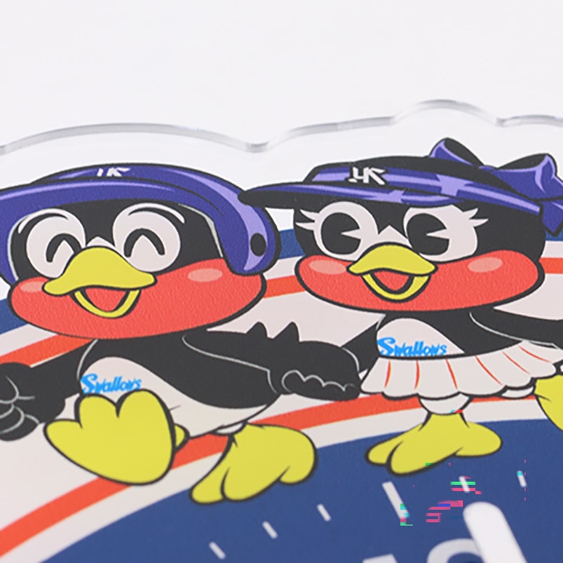 東京ヤクルトスワローズ アクリル壁掛時計 つば九郎&つばみ｜郵便局の