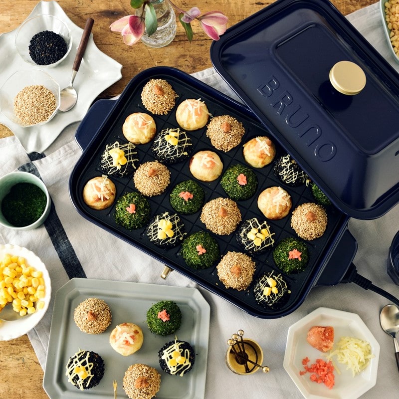 ≪BRUNO≫コンパクトホットプレート（ネイビー）BOE021-NV｜郵便局の