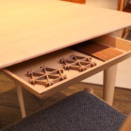 飛騨家具 nissin 日進木工 Grow グロウ トレー付きテーブル 国産家具