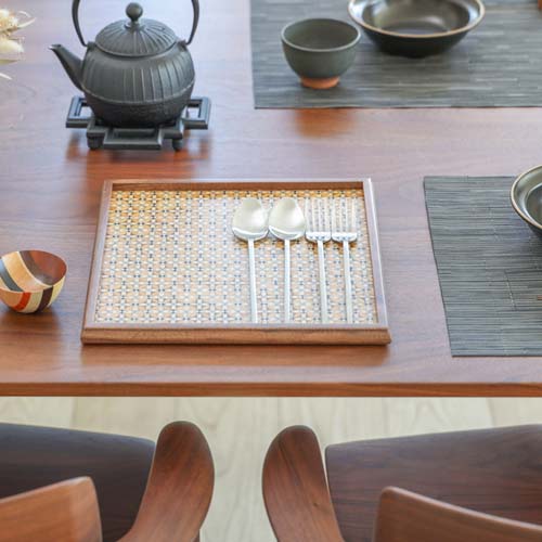 箱根寄木細工 露木木工所 tsuyuki 角盆 国産クラフト 木製 トレー