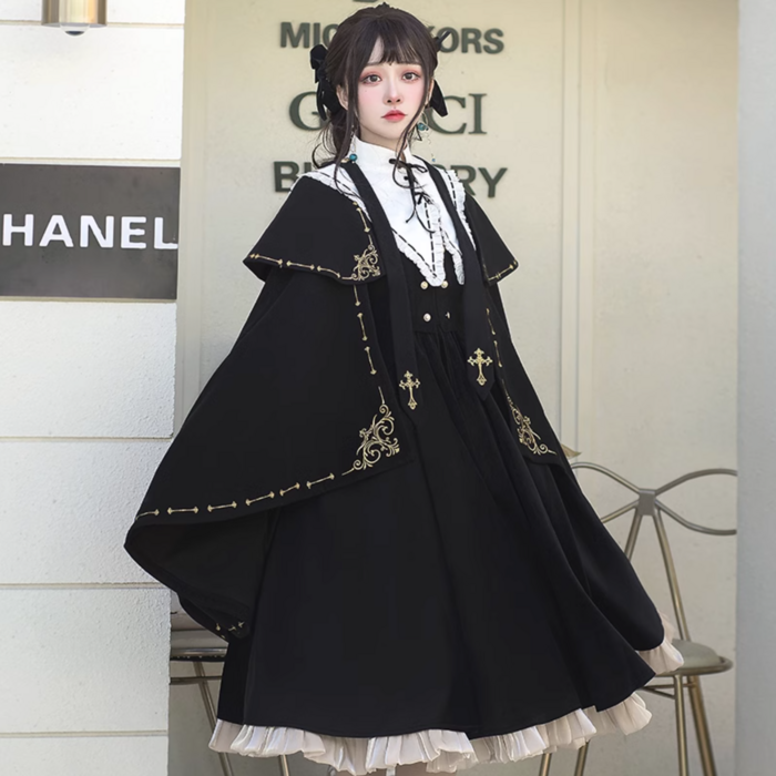 ロリータファッション【ゴスロリ】エレガントケープマントシスター