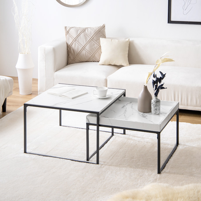 g159017]【2点セット】Planche ネストテーブル 木製テーブル | 家具