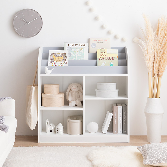 g152003]【幅84cm】Pila 絵本棚(オープン収納タイプ) キッズ収納