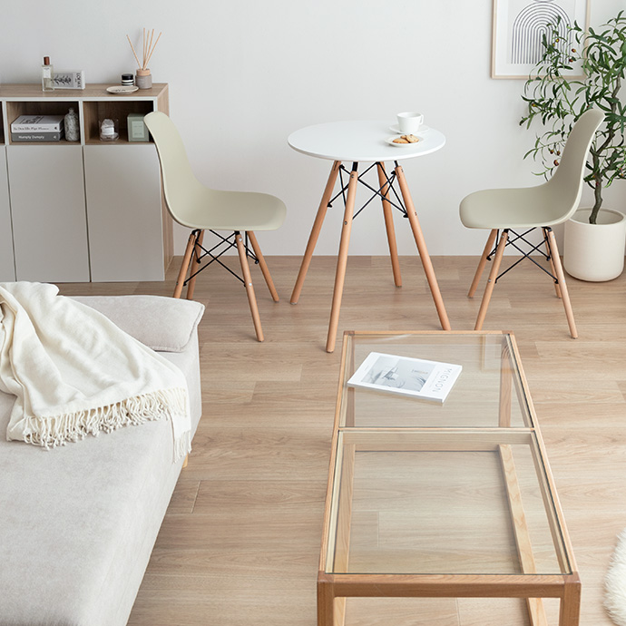 g116003]【3点セット】EAMES テーブル+チェア2脚 ダイニングセット