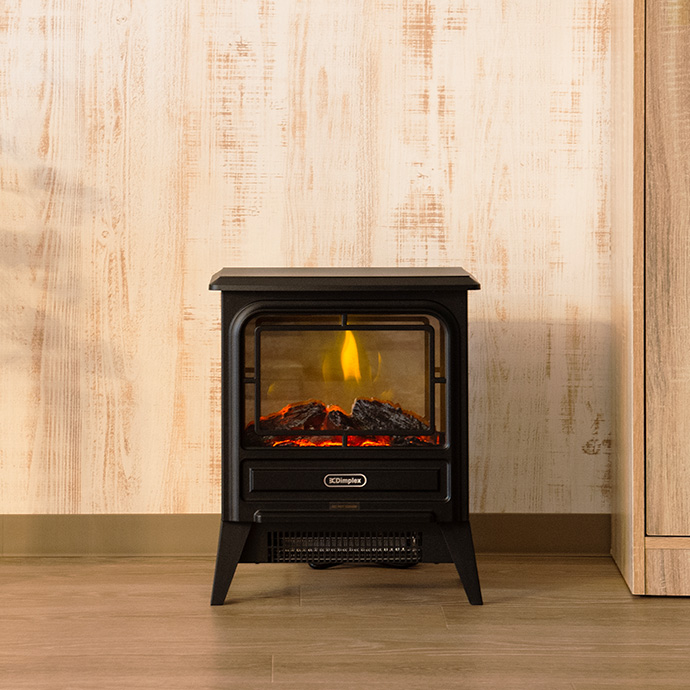 g37305]【幅35cm】Tiny stove 暖炉型電気ストーブ 加湿器・ヒーター