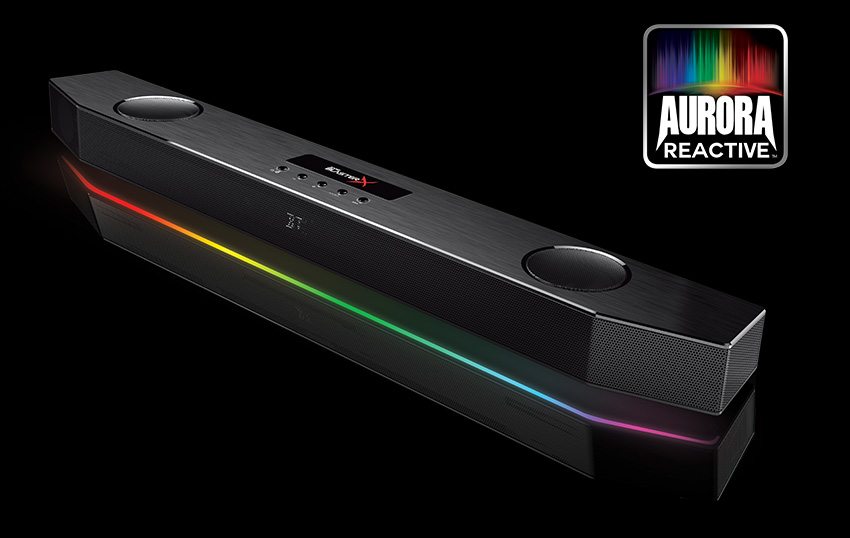 Sound BlasterX Katana - 最大出力150W、Aurora ReactiveシステムLED