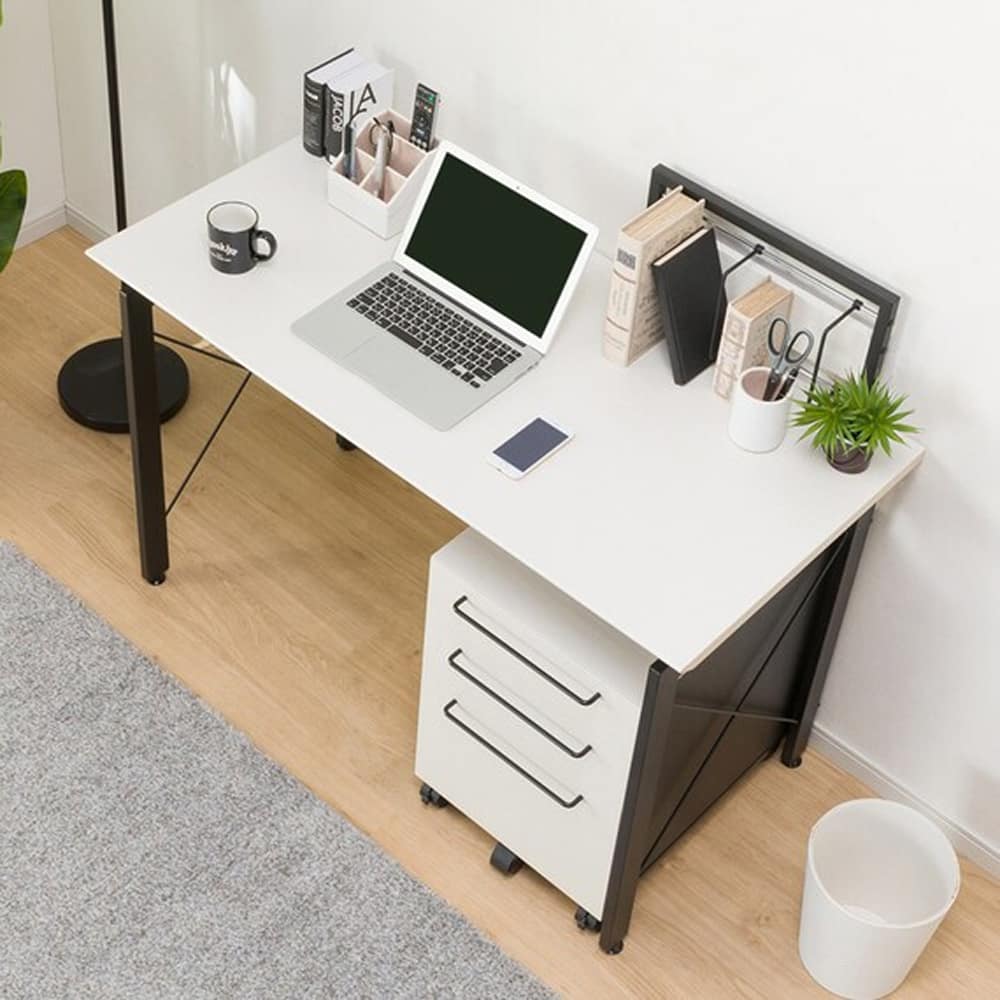 デスクワゴンセット『サーヤ』ホワイト ※ワゴン、ブックスタンドなし デスクワゴンセット(サーヤ DBR) | ニトリネット【公式】 家具