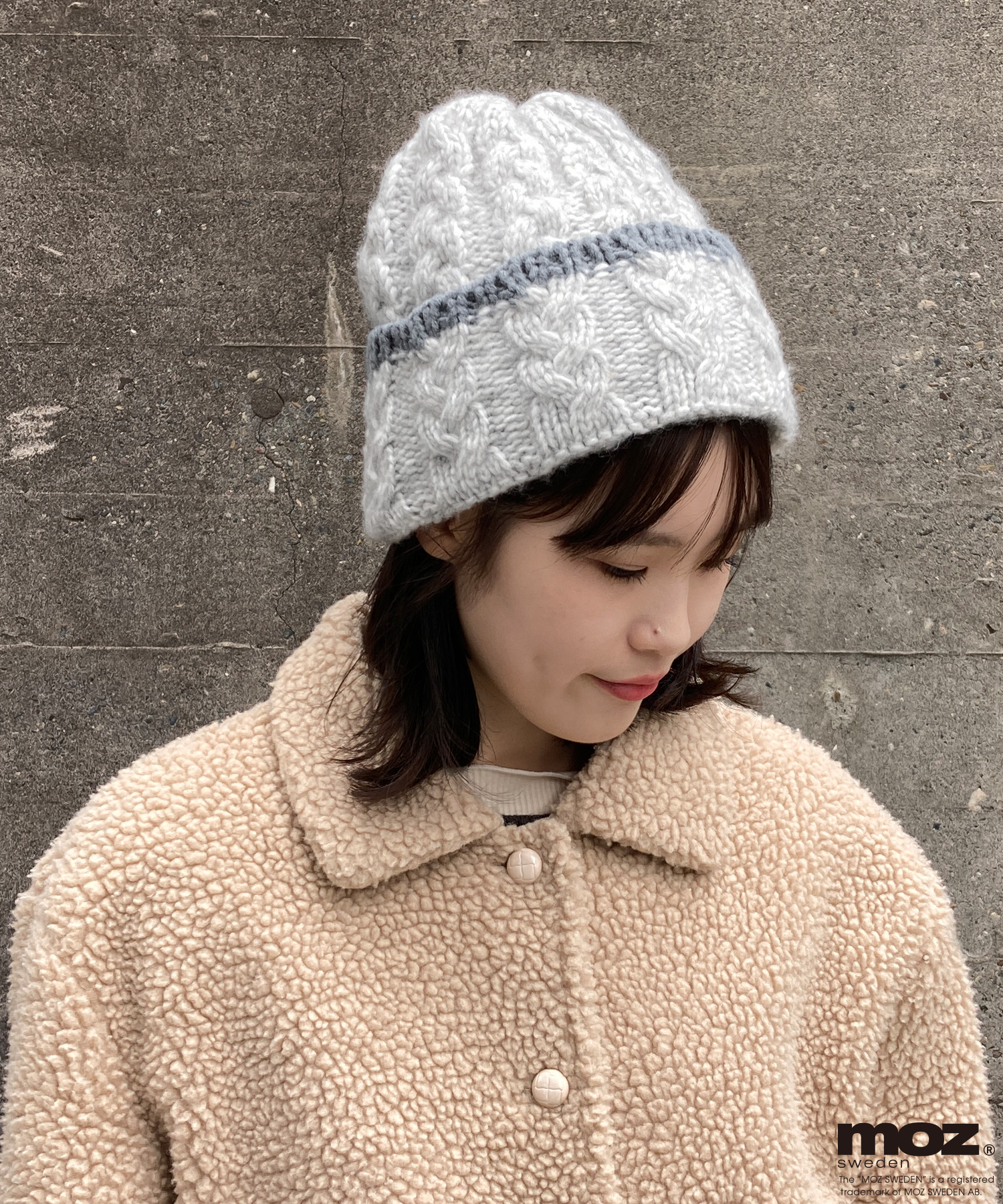 moz裏ボアケーブル編みニット帽 | Bleu Bleuet（ブルーブルーエ）公式通販