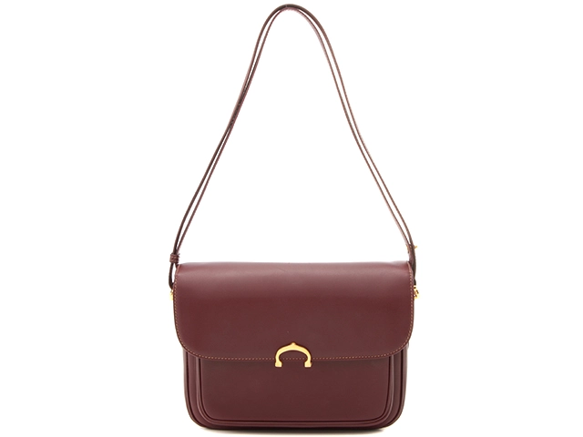 Cartier カルティエ マストライン ショルダーバッグ ボルドー レザー