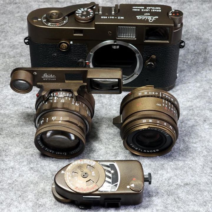 Leica M2 Black and Patina repaint and CLA Set