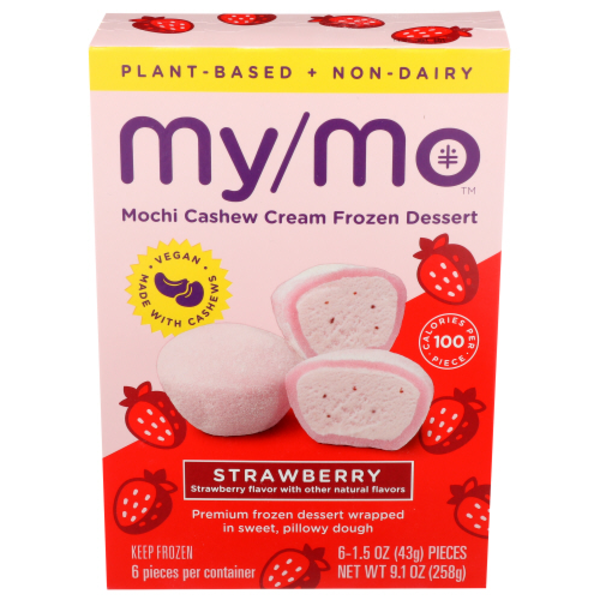 My/Mo Mochi Ice Cream Brand Strawberry Non-Dairy Mochi Ice Cream 6
