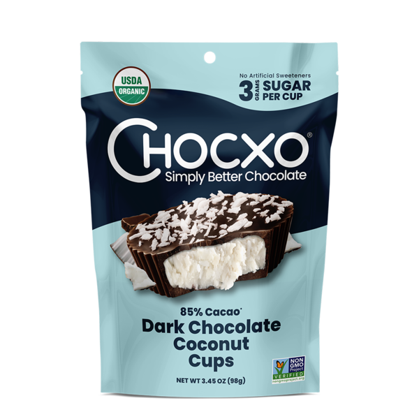 Chocxo Organic Dark Chocolate Coconut Cups, 14.8 oz Same-Day