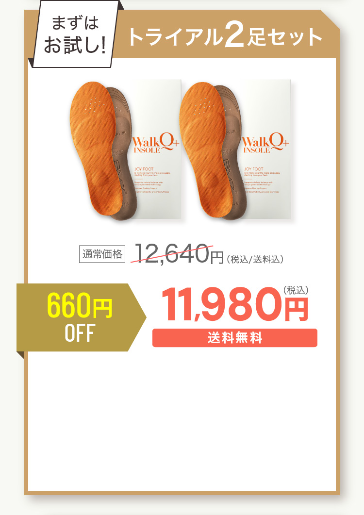 WalkQ+ JOY FOOT Mサイズ ウオーキュットインソール WalkQ+ JOY FOOT