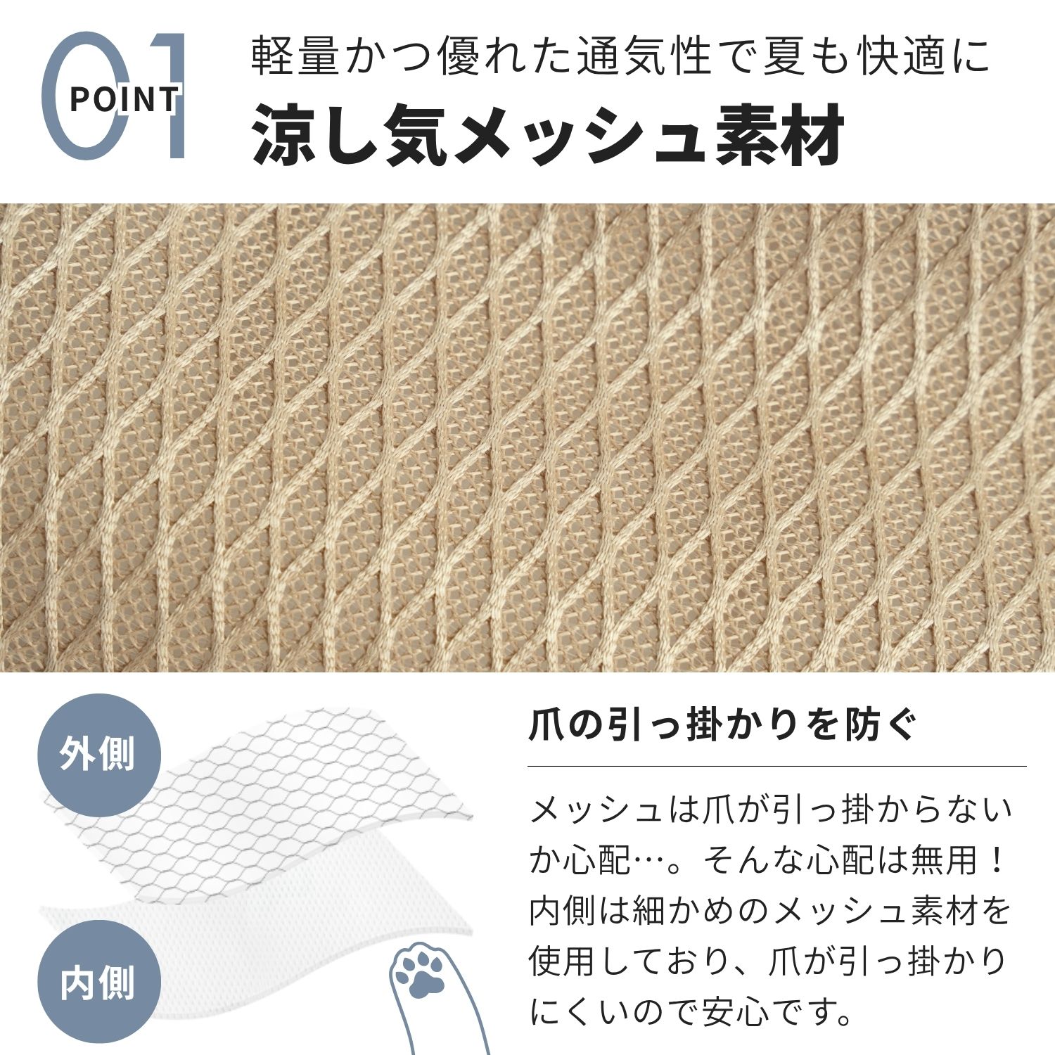 ペット用 ダイヤメッシュ抱っこ紐【耐荷重15kg】 | ONEKOSAMA OINUSAMA