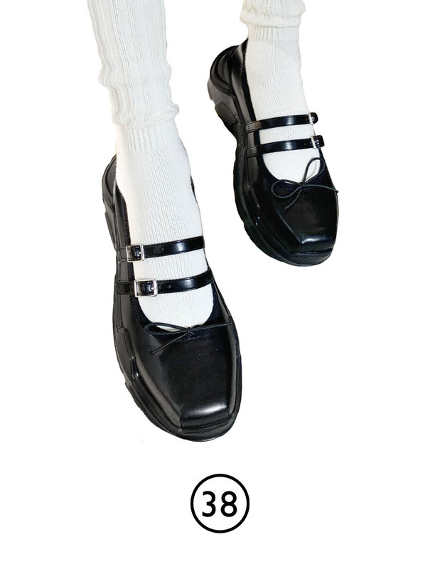 THREE TREASURES X AKIKOAOKI / Giselle Leather × Black Size:38