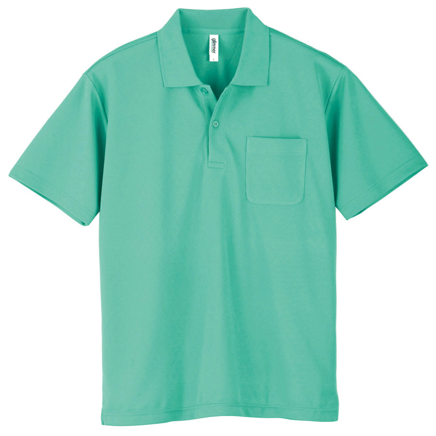 ドライポロシャツ ポケット付き 00330－AVP 026 ミント