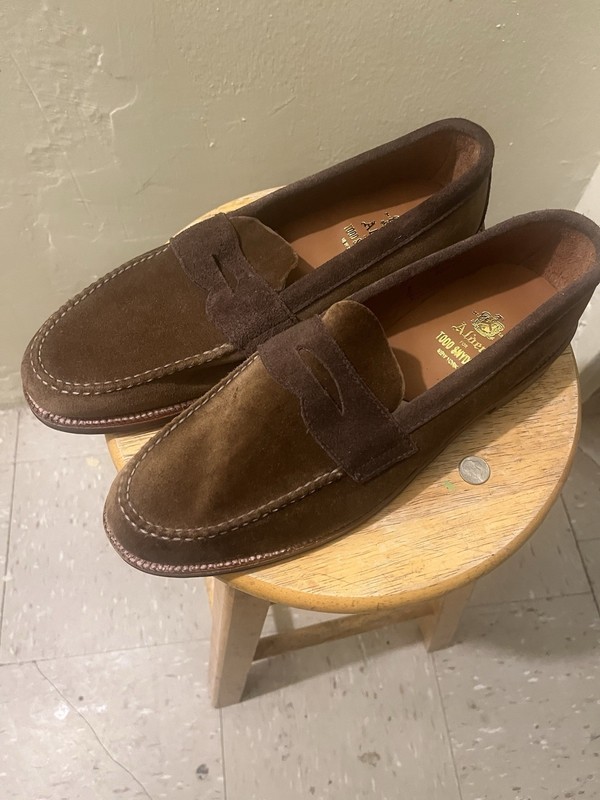 Alden D0217 Snuff and Brown Suede LHS / Penny Loafer | Alden Model