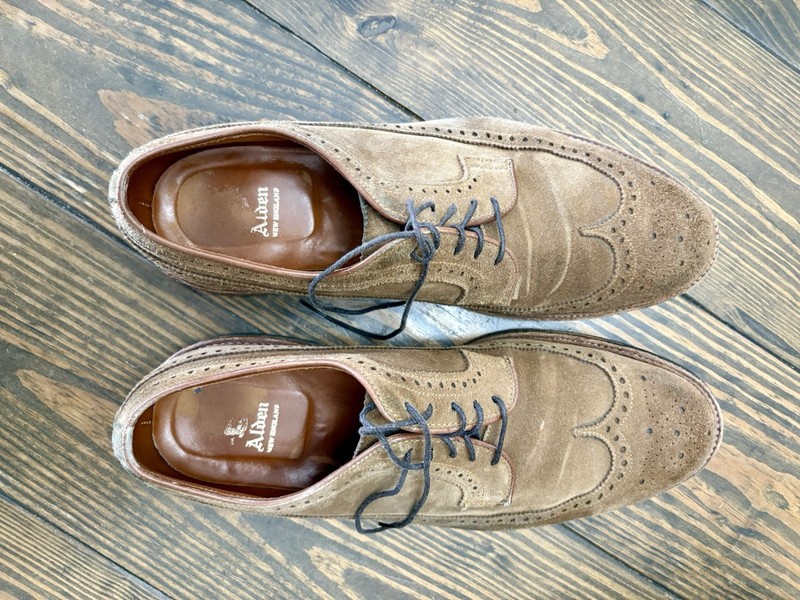 Alden D7517C Snuff Suede Long Wing Blucher | Alden Model Project