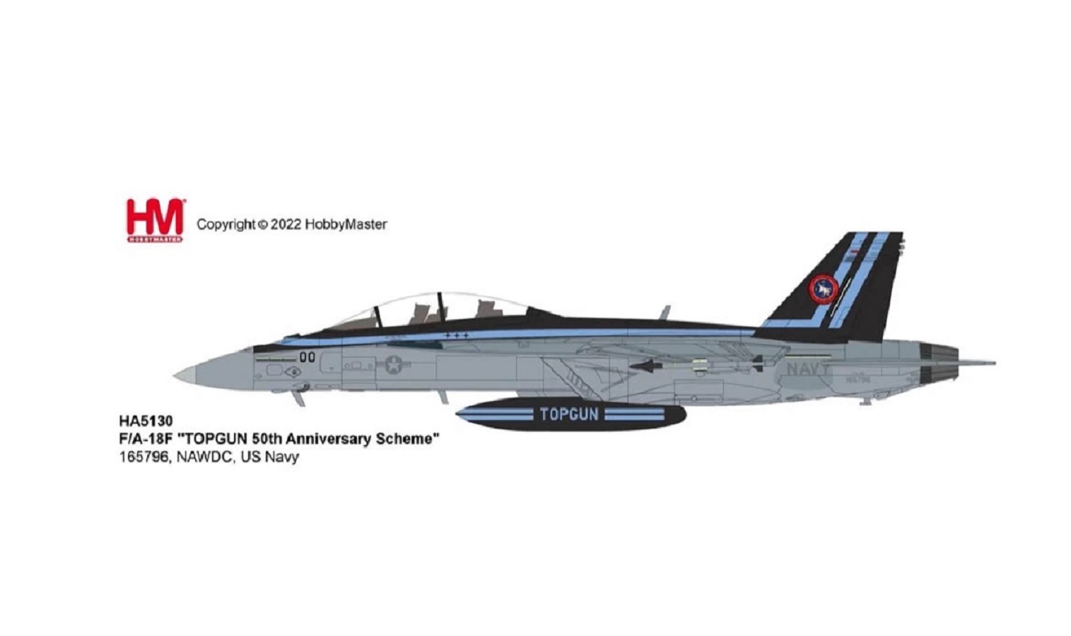 F/A-18F, Topgun, 50th Anniversary Scheme, 165796, NAWDC, US Navy