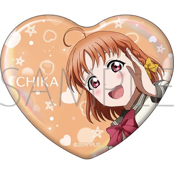 ラブライブ！サンシャイン!! 異次元フェス ハート形缶バッジ／高海