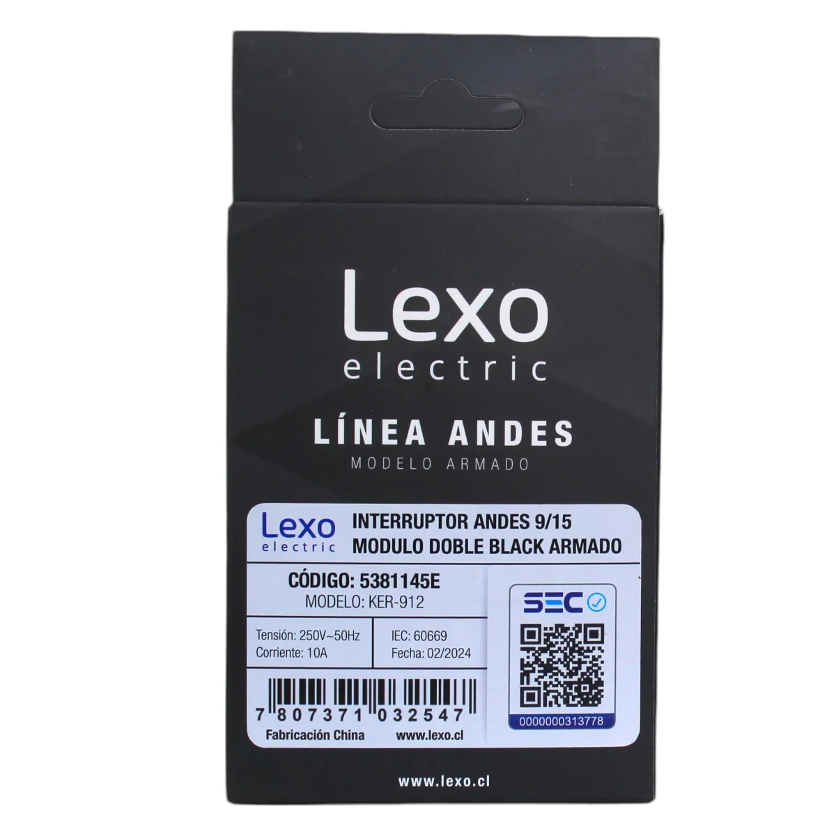 interruptor 9/15 modulo doble black 5381145e - Dimasa