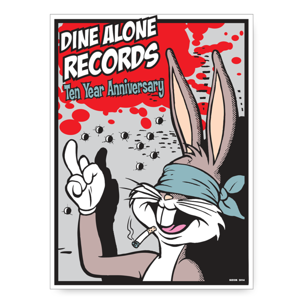 Limited edition Frank Kozik poster - Dine Alone Records