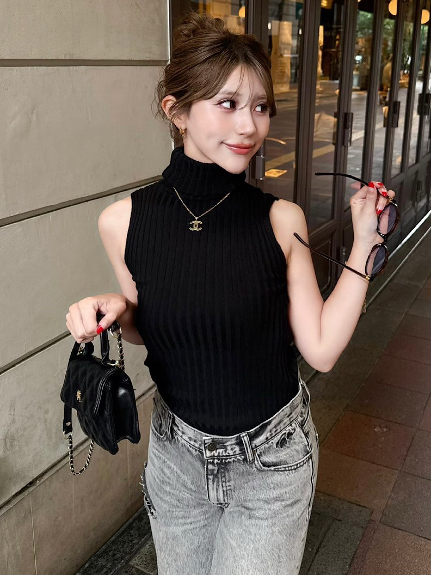 Quilted leather logo mini bag | DIANTÉ (ディアンテ)公式通販サイト