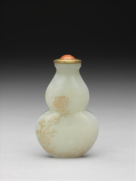 長谷川 塑人 黄地 金襴 花鳥文壺 飾壺 花器 師梅山 c372 長谷川