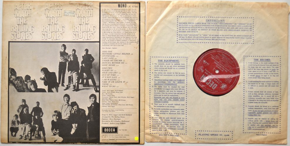 Rolling Stones / Aftermath (UK Mono, Early Press) - DISK-MARKET