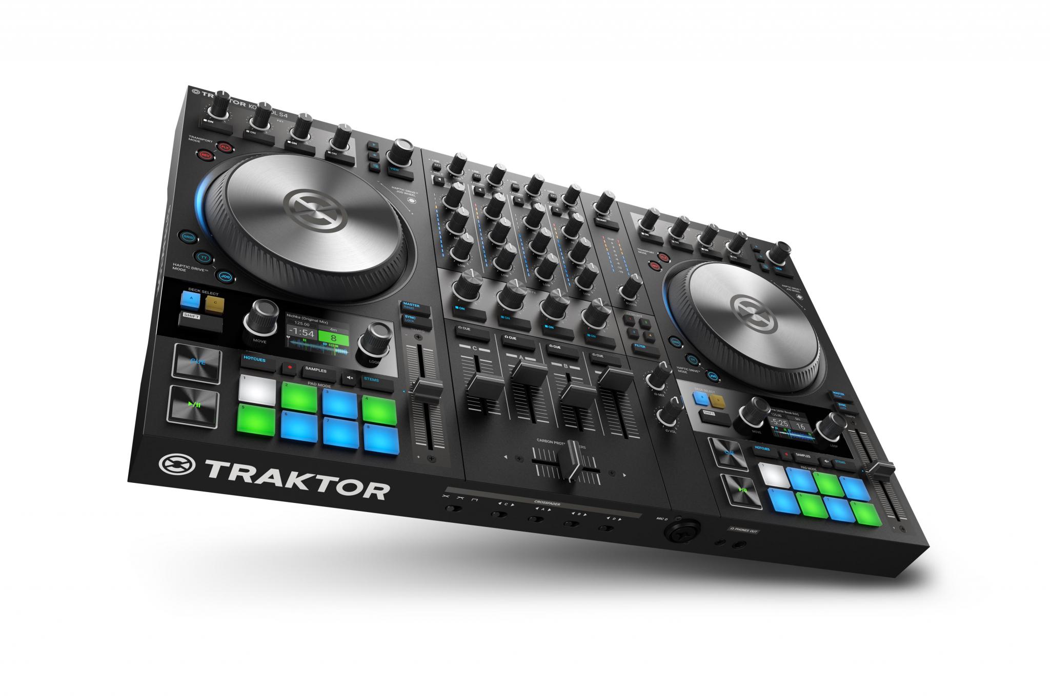 Traktor Kontrol S4 MK3 — complete with haptic spinning jogwheels