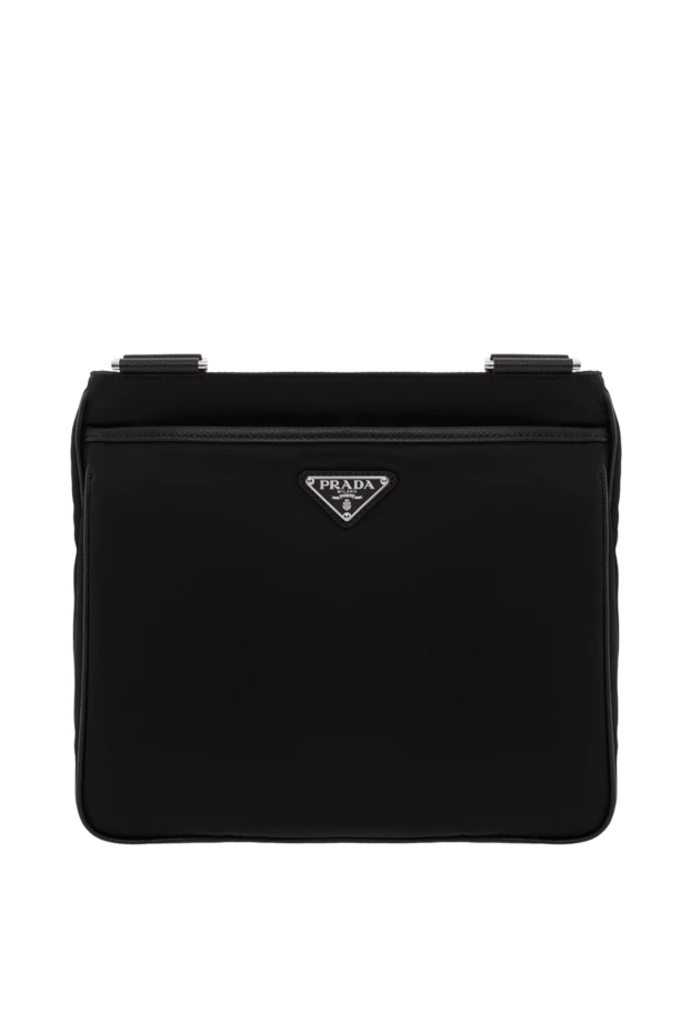 Prada men's textile crossbody bag black 187458 — Men shoulder bag