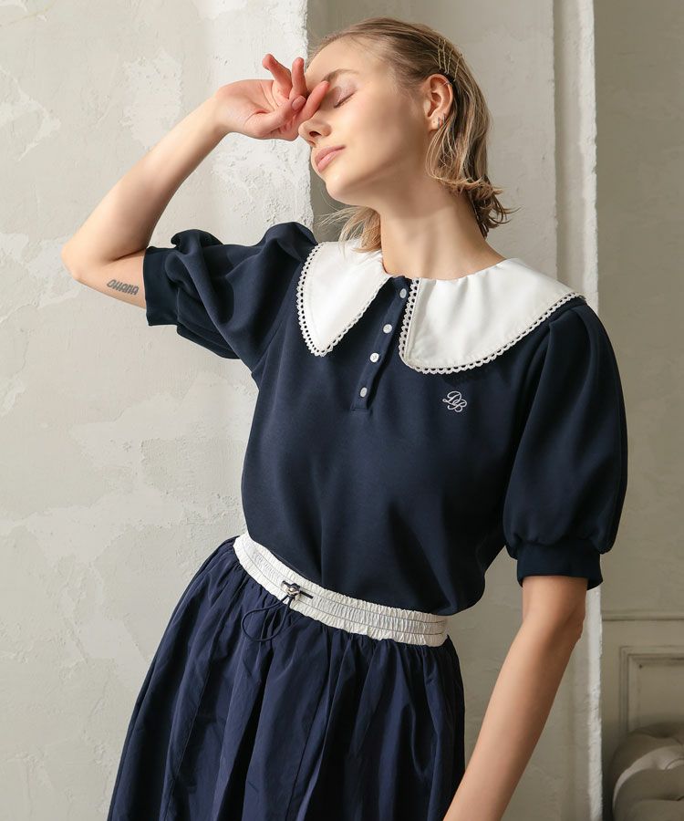 ベロアパールリボンローファー[C]